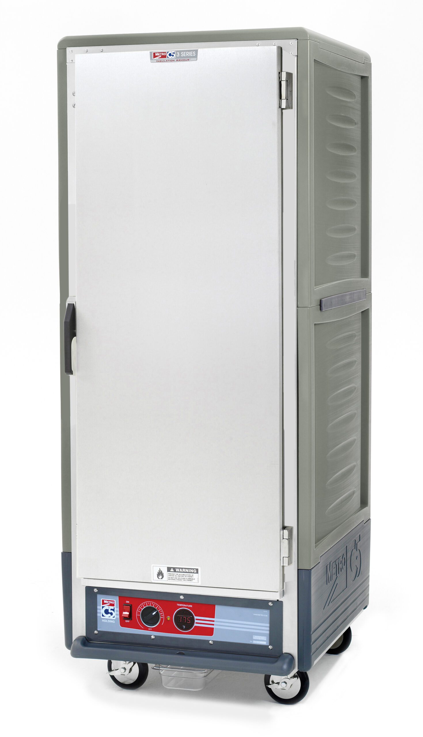 Metro Insulated Holding Cabinet, Full Height, Fixed Wire Slides,, 1681- Gray