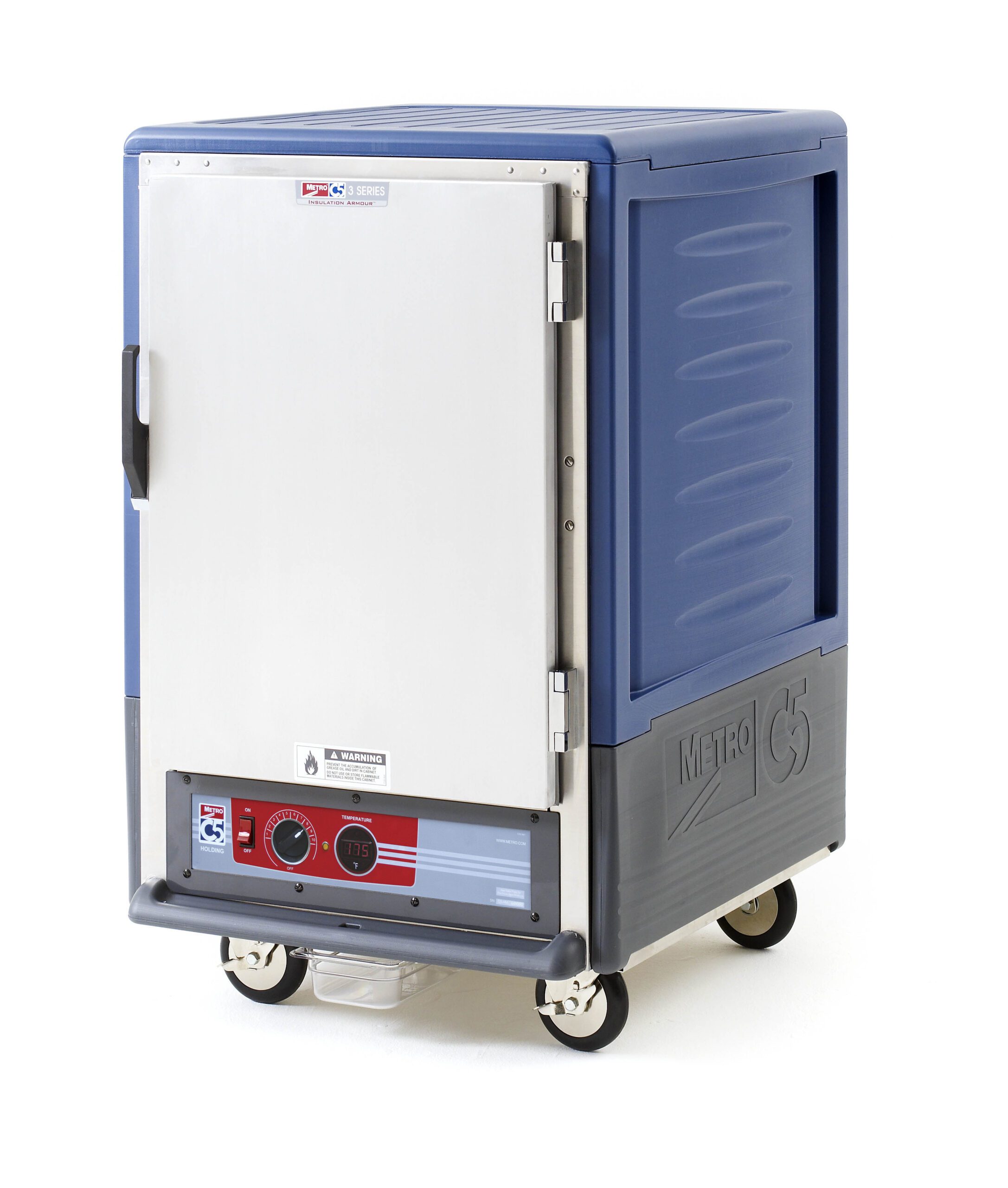 Metro Insulated Holding Cabinet, 1/2 Height, Fixed Wire Slides,, 1681- Blue