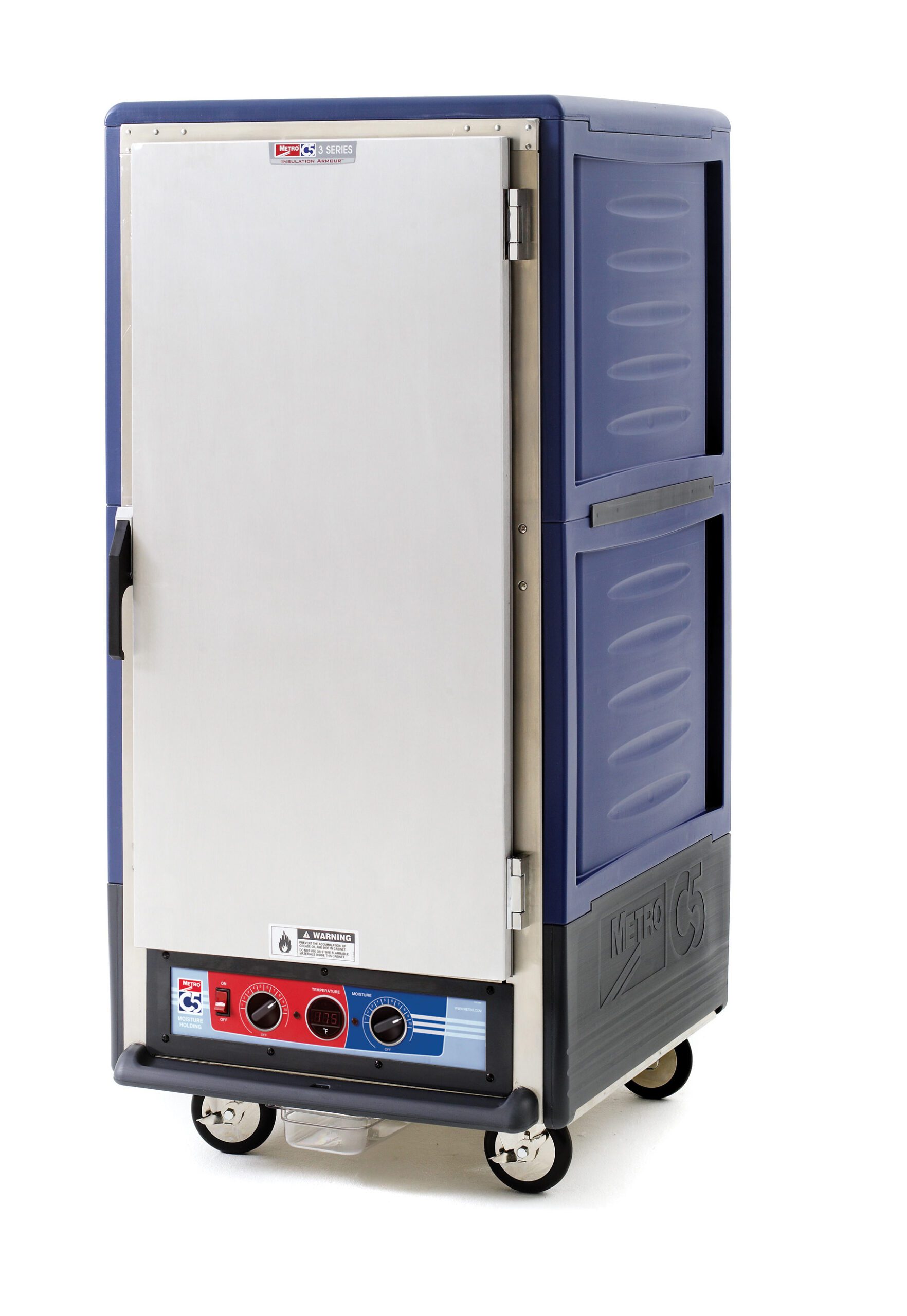 Metro Insulated Moisture Heated Holding/Proofing Cabinet, 3/4 Height, Fixed Wire Slides,, 1681- Blue