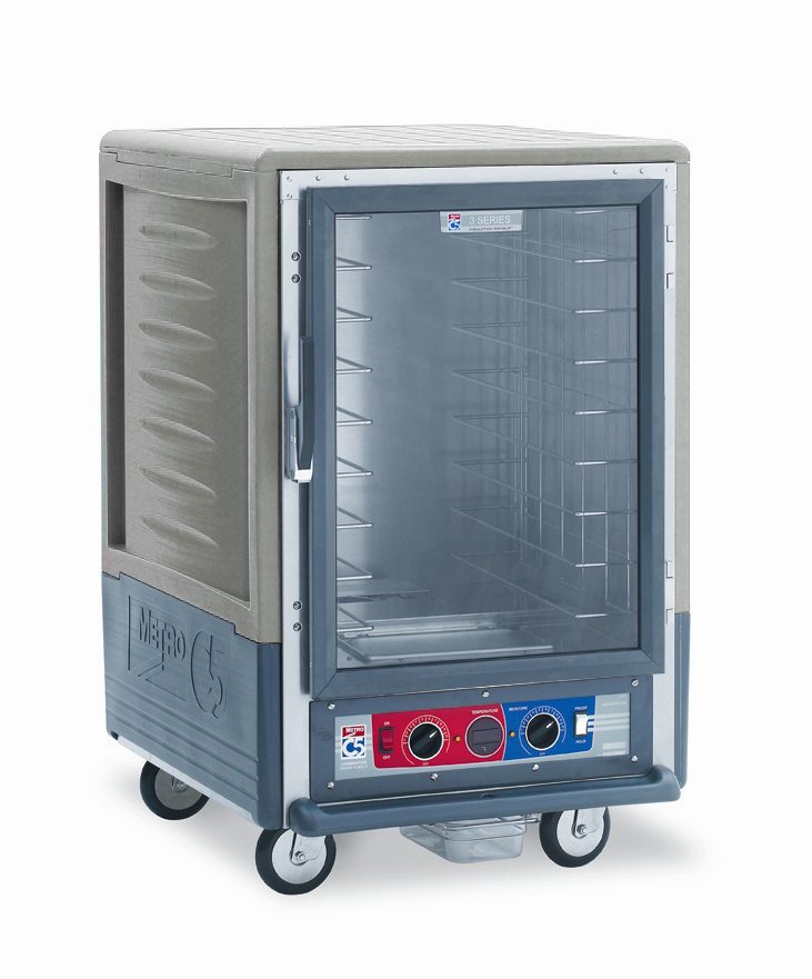 Metro Insulated Holding/Proofing Cabinet, 1/2 Height, Fixed Wire Slides , Gray