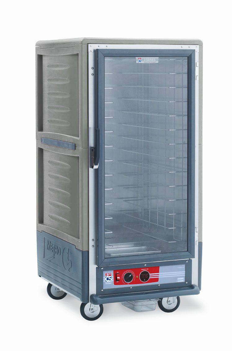 Metro Insulated Holding Cabinet, 3/4 Height, Fixed Wire Slides,, 1681- Gray