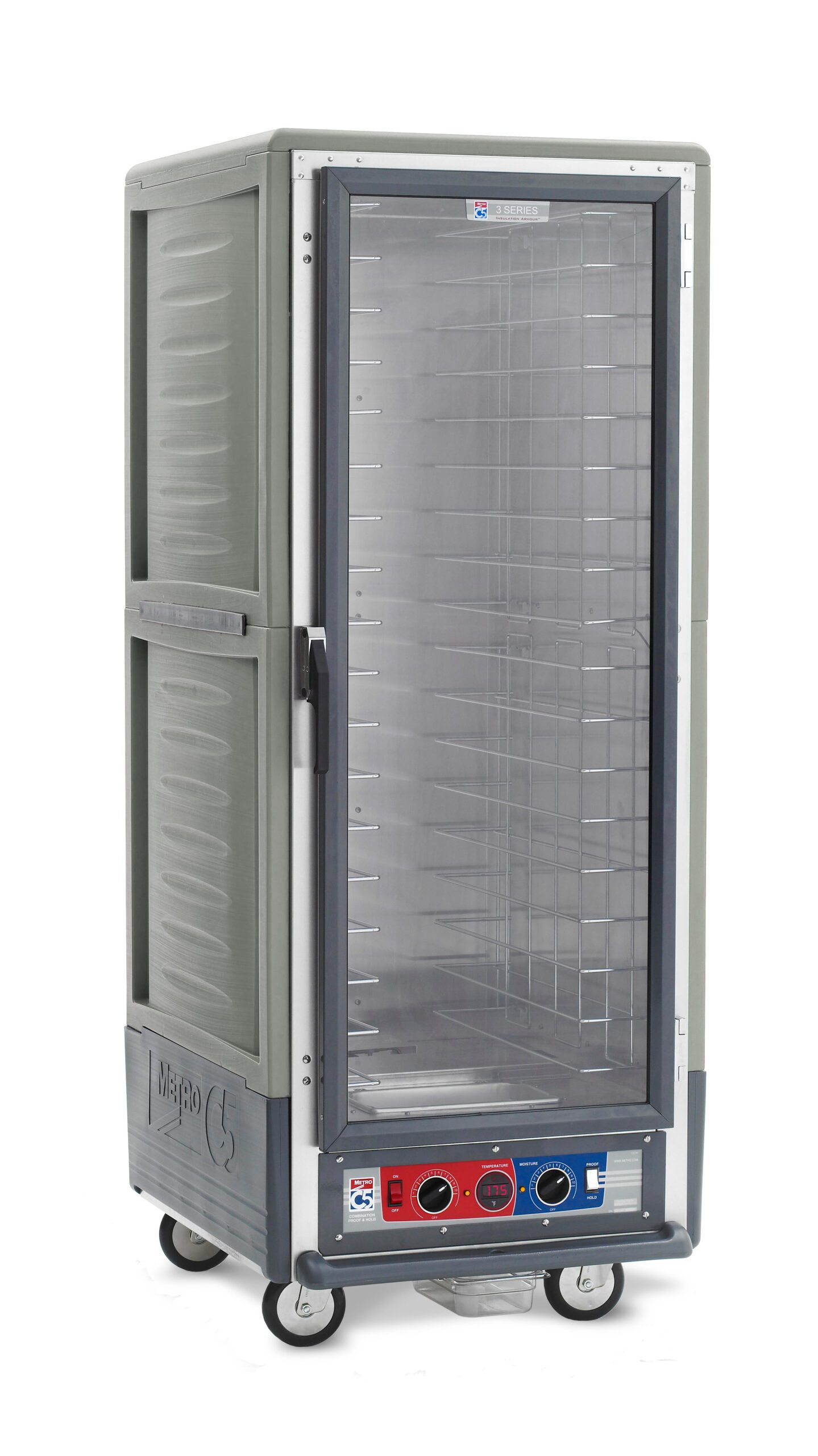 Metro Insulated Holding/Proofing Cabinet, Full Height, Fixed Wire Slides , Gray