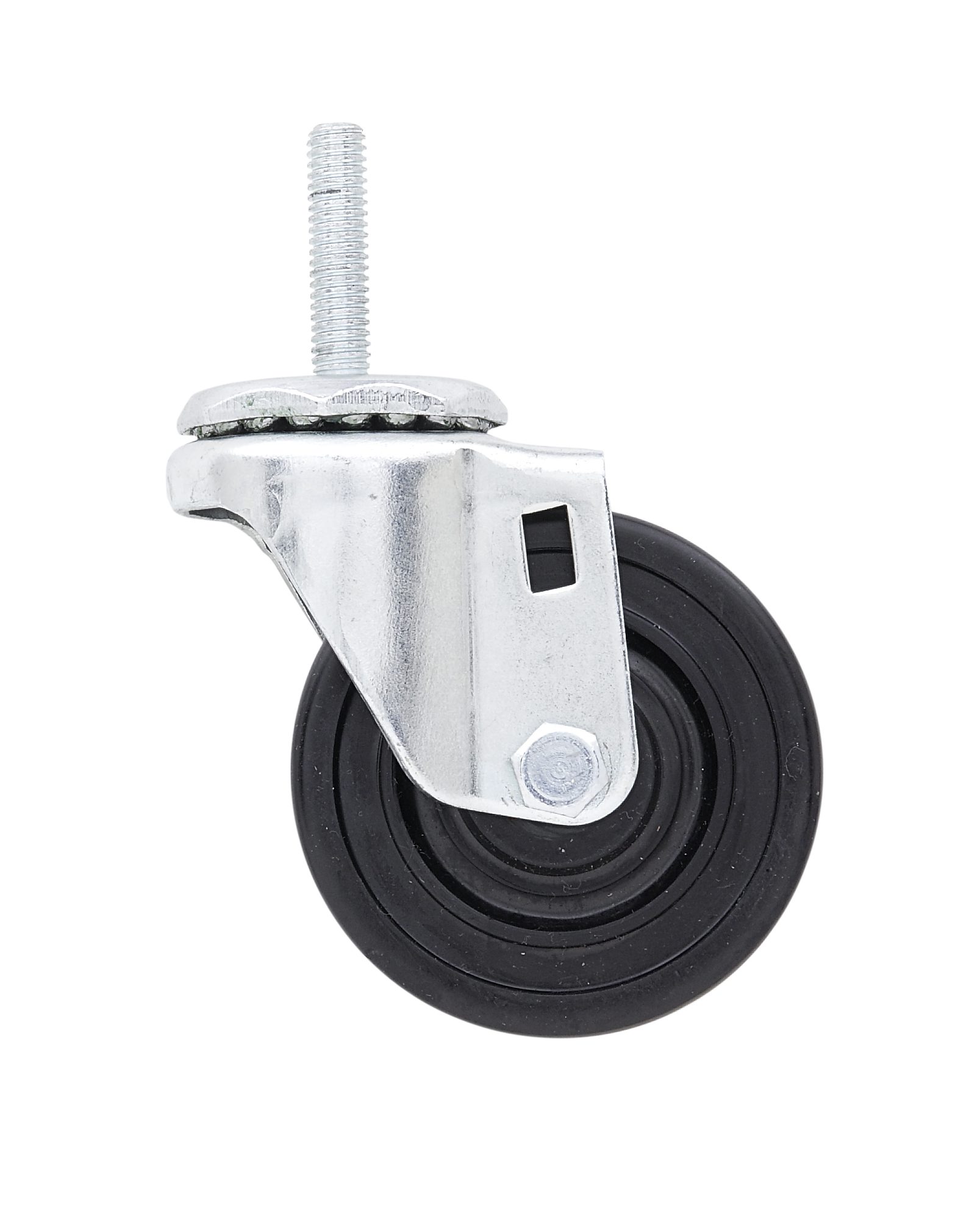 3TM 3" Resilient Rubber Swivel Low Profile Caster for Super Erecta Industrial Wire Shelving Racks