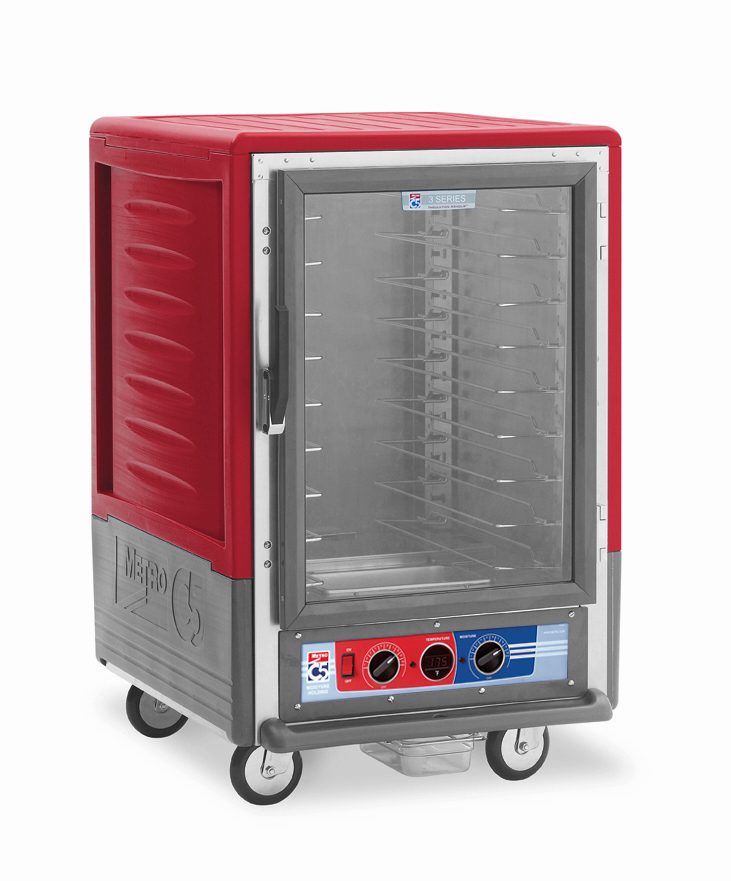 Metro Insulated Moisture Heated Holding/Proofing Cabinet, 1/2 Height,, 1681- Red