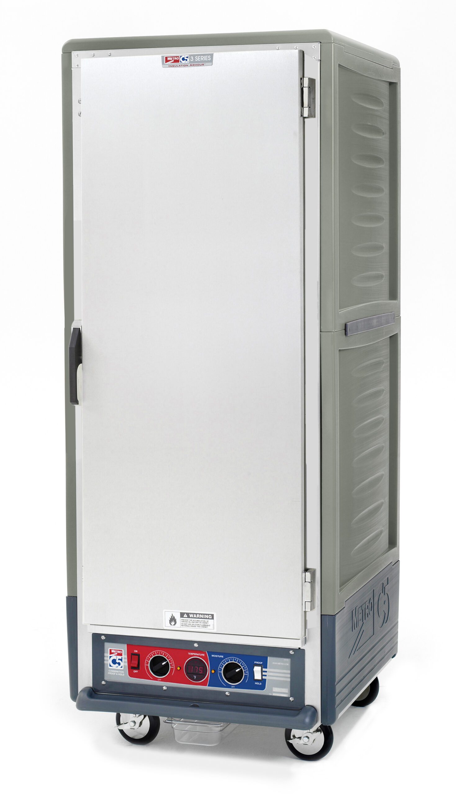 Metro Insulated Holding/Proofing Cabinet, Full Height, Fixed Wire Slides , Gray