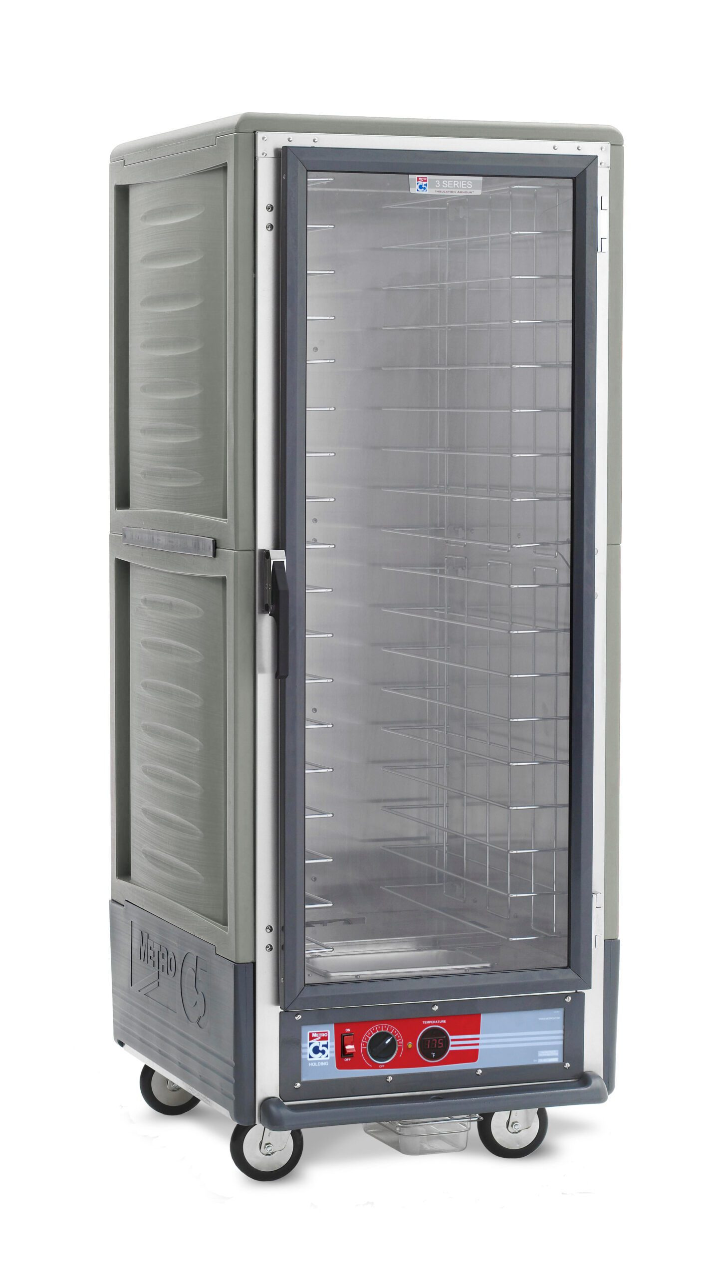 Metro Insulated Holding Cabinet, Full Height, Fixed Wire Slides , Gray