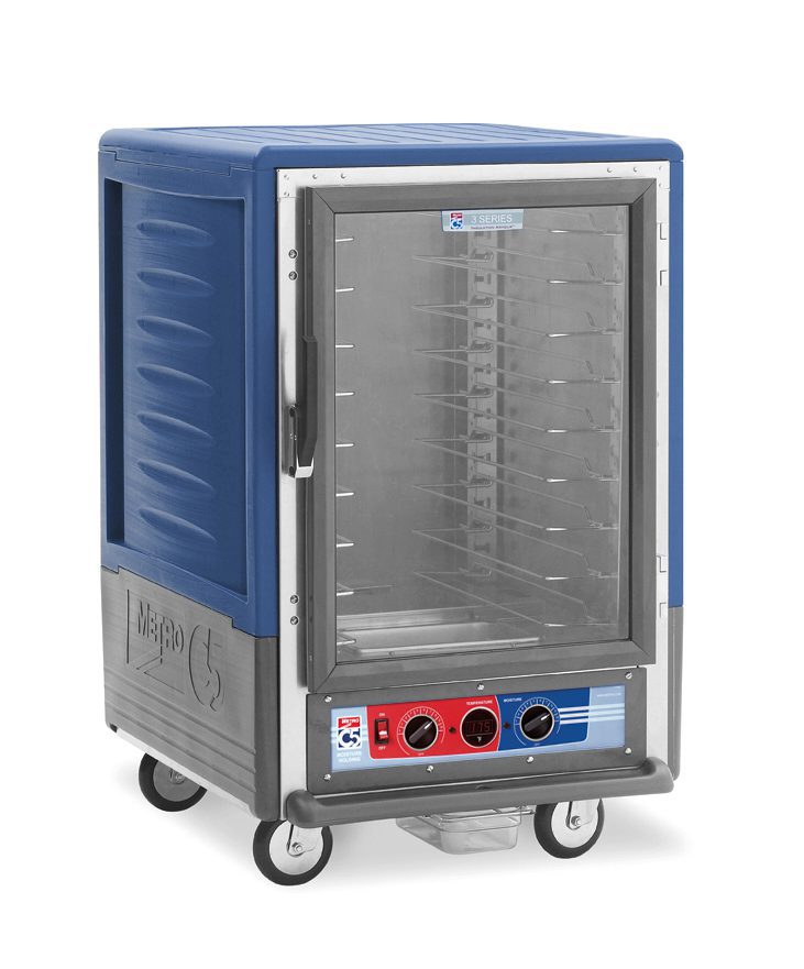 Metro Insulated Moisture Heated Holding/Proofing Cabinet, 1/2 Height , Blue