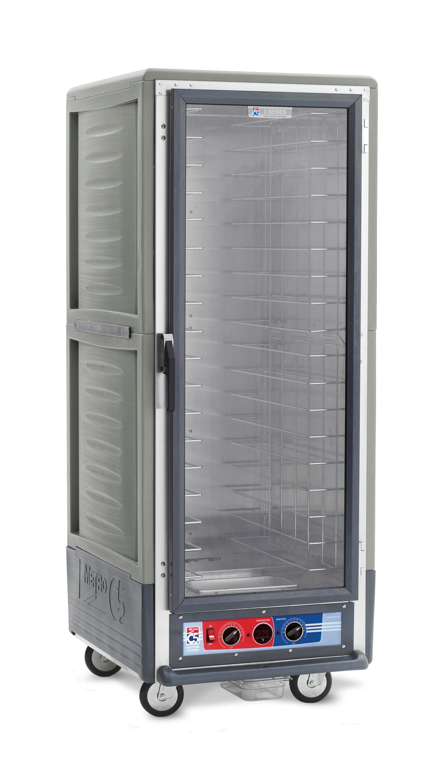 Metro Insulated Moisture Heated Holding/Proofing Cabinet, Full Height, Fixed Wire Slides,, 1681- Gray