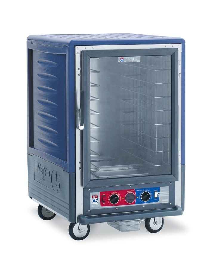 Metro Insulated Holding/Proofing Cabinet, 1/2 Height, Fixed Wire Slides,, 1681- Blue