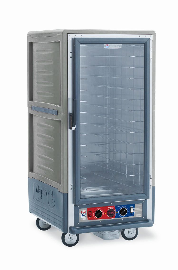 Metro Insulated Holding/Proofing Cabinet, 3/4 Height, Fixed Wire Slides , Gray
