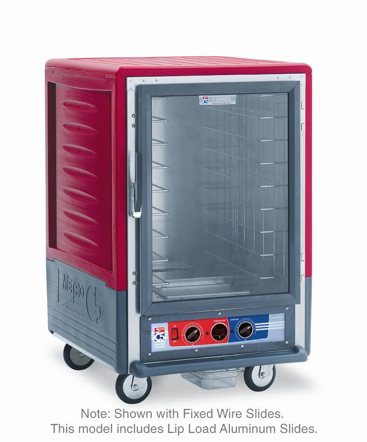 Metro Insulated Moisture Heated Holding/Proofing Cabinet, 1/2 Height , Red