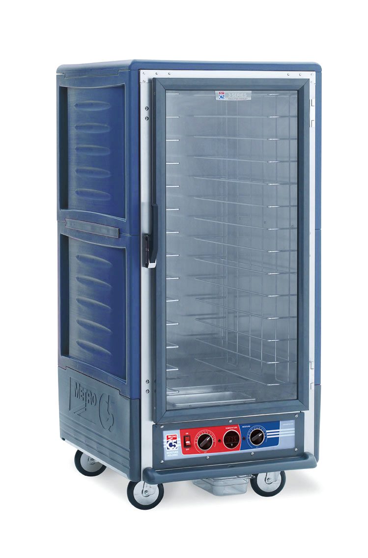 Metro Insulated Moisture Heated Holding/Proofing Cabinet, 3/4 Height, Fixed Wire Slides,, 1681- Blue
