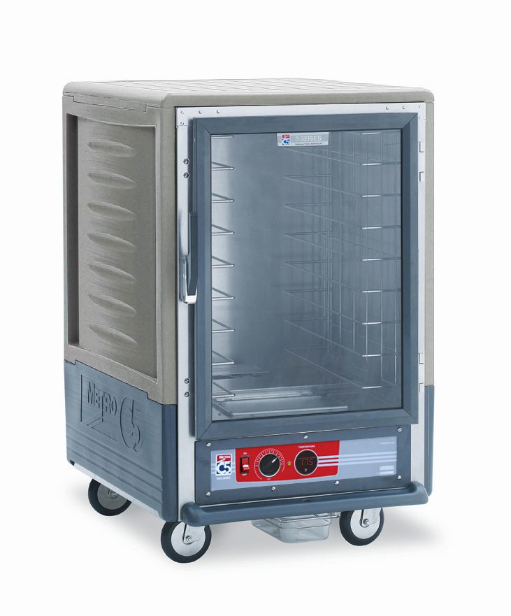 Metro Insulated Holding Cabinet, 1/2 Height, Fixed Wire Slides , Gray