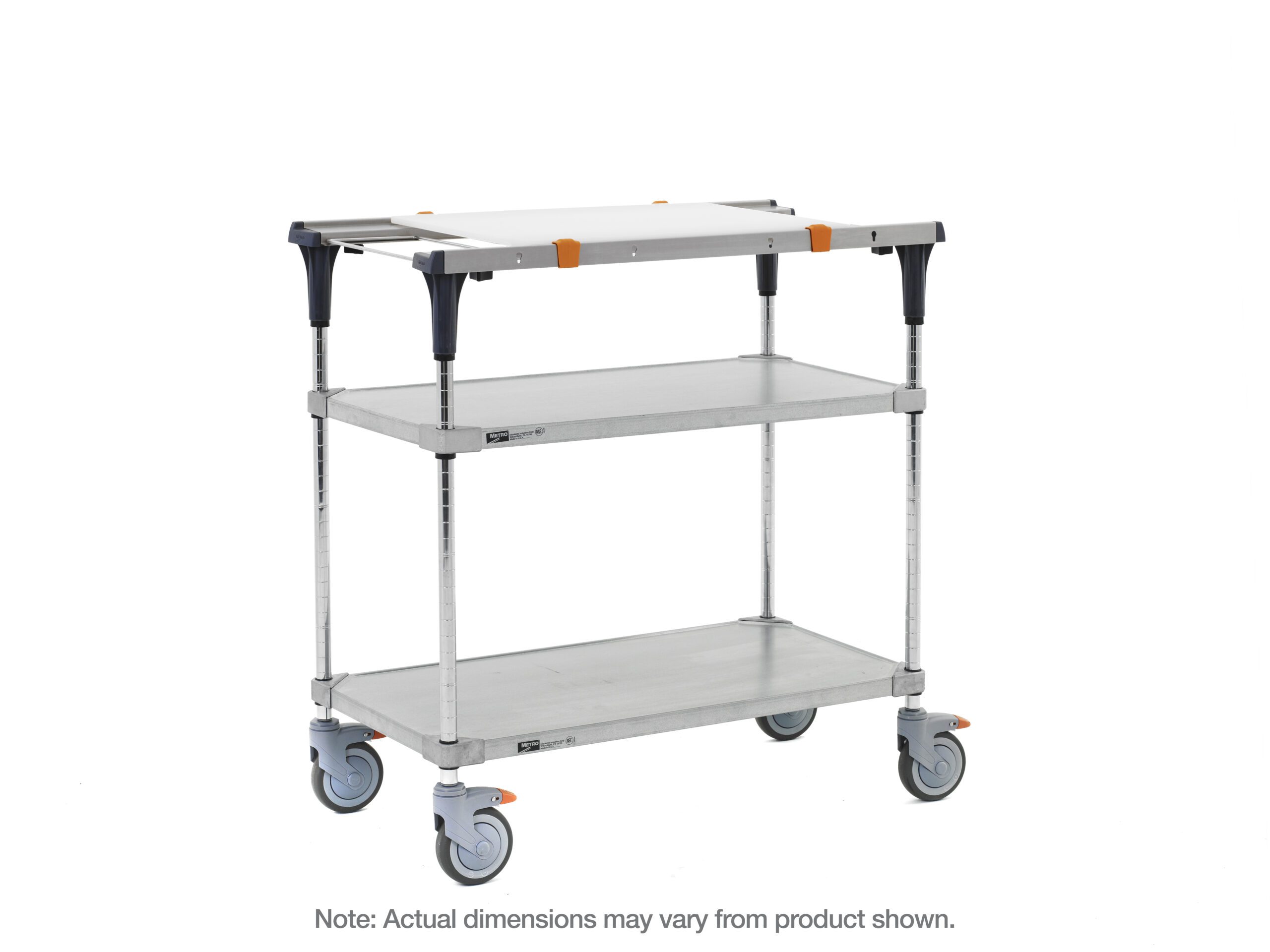 PrepMate MultiStation 30" Prep Station with Accessory Pack 1 Solid top and bottom shelves with Chrome posts