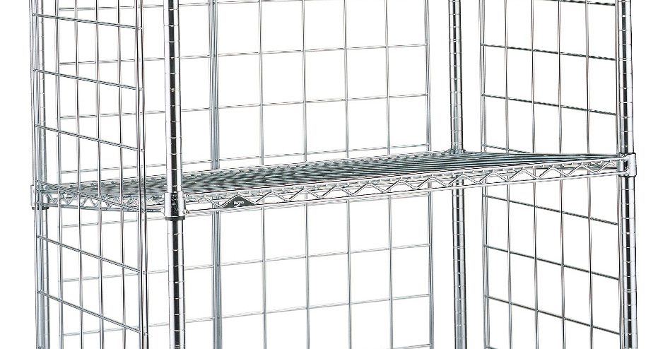 Super Erecta Industrial Wire Slanted Transport Shelf