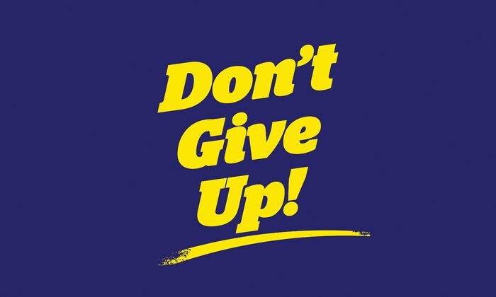 Justrite Mat,195 Don'T Give Up Bu