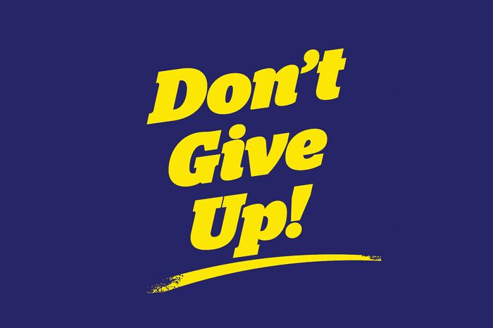 Justrite Mat,195 Don'T Give Up Bu