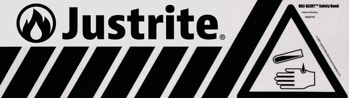 Justrite Label, Hazalert Acid Band Sm