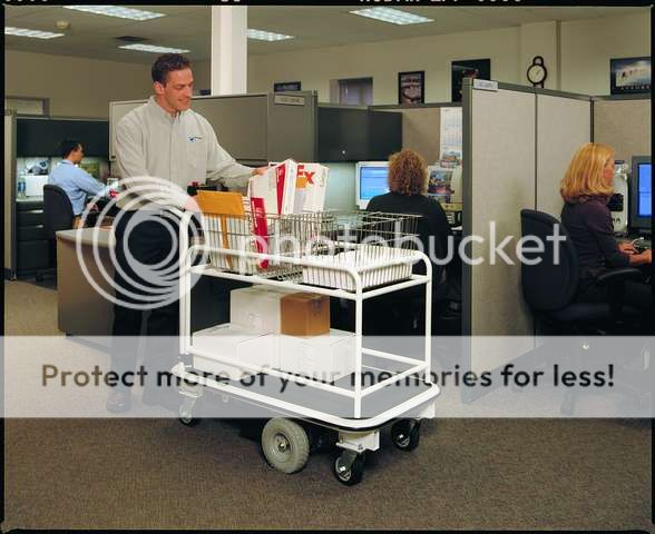Electro Kinetic Technologies Pony Express Motorized Mail Room Cart with Baskets