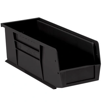 Black Plastic Stack & Hang Bin Boxes (12 Bins/Case)