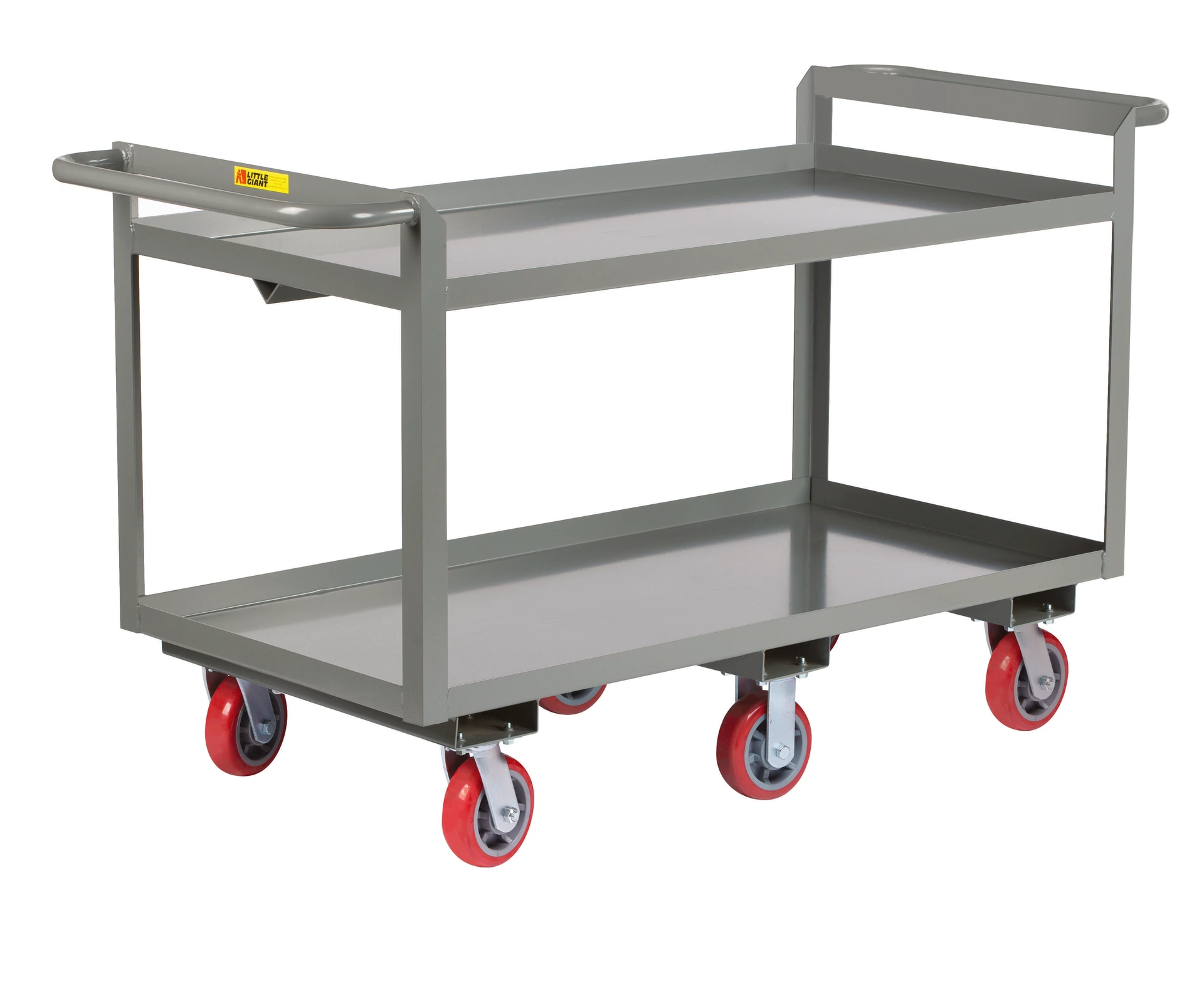 Little Giant 6 Wheeled Double Handled Heavy-Duty Shelf Truck - LG-G6W-3060-6PY-2H