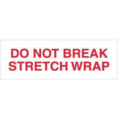 "Do Not Break Stretch Wrap" (6 Pack) Tape Logic® Messaged Carton Sealing Tape