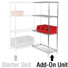 Shelf Wire Shelving Add-On Unit
