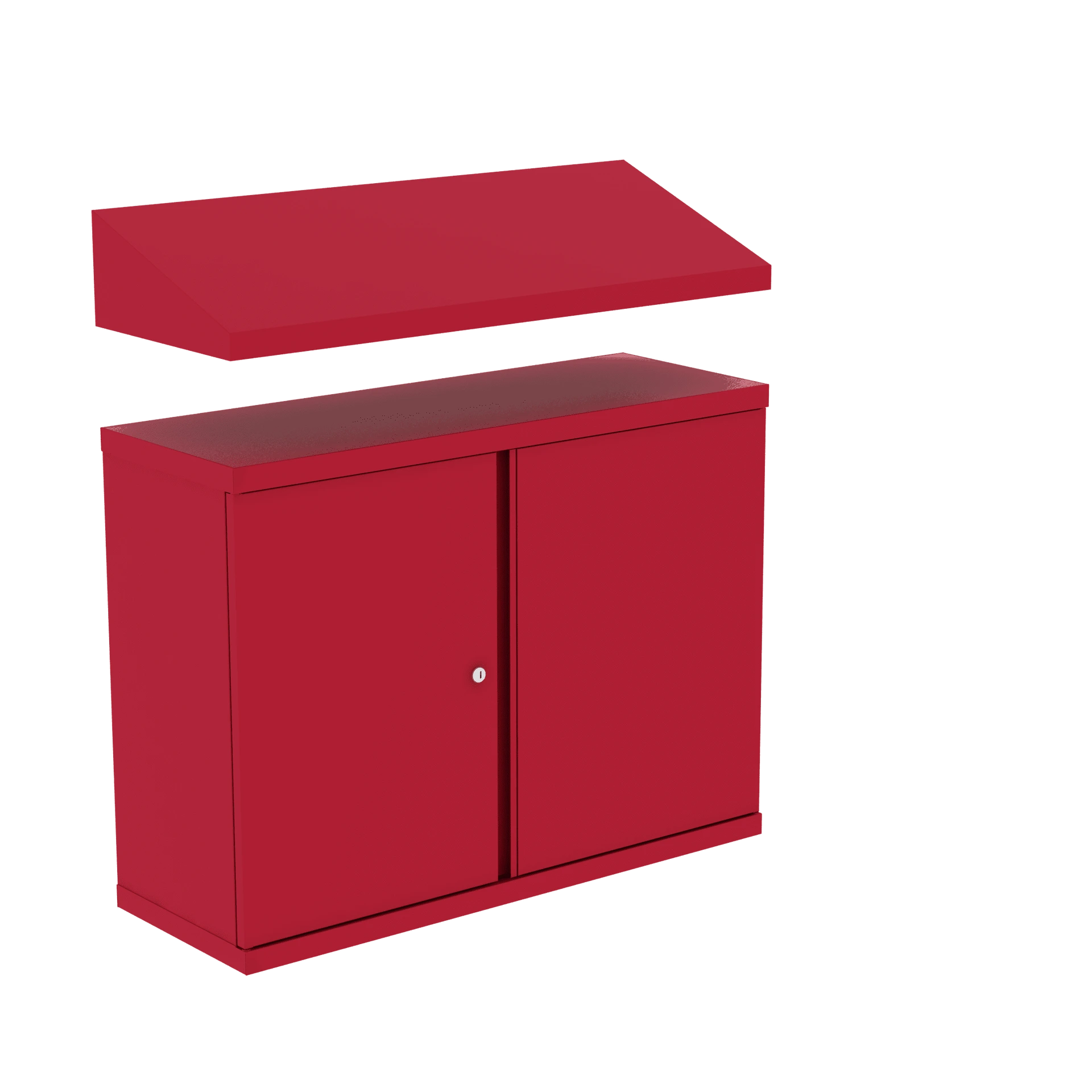 Borroughs AWS Wall Mount Cabinet Angled Top Kit, 6"H x 36"W x 13"D