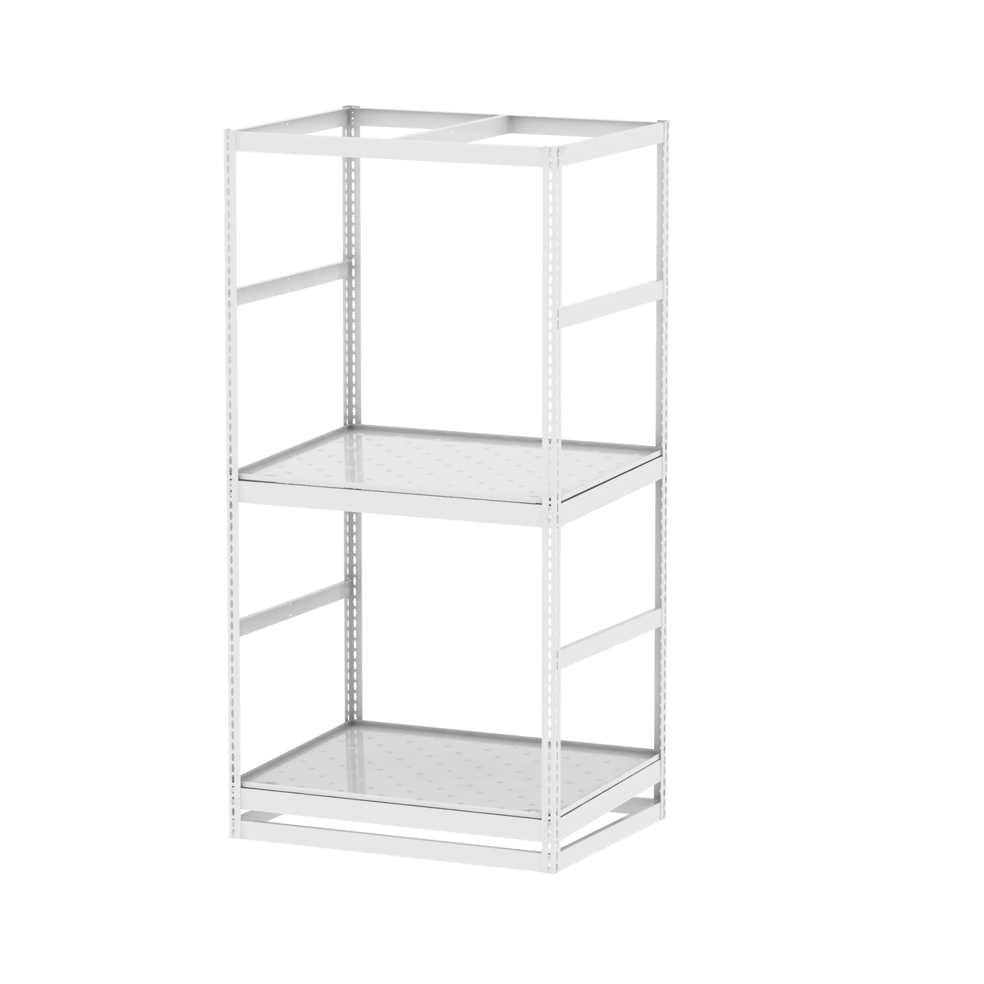 Borroughs Vertical Cultivation 2 Level Corner Drain Shelving Units