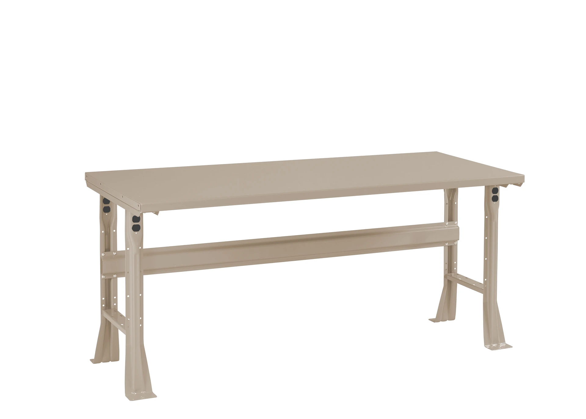 Flared Leg Workbench With Steel Top Sand