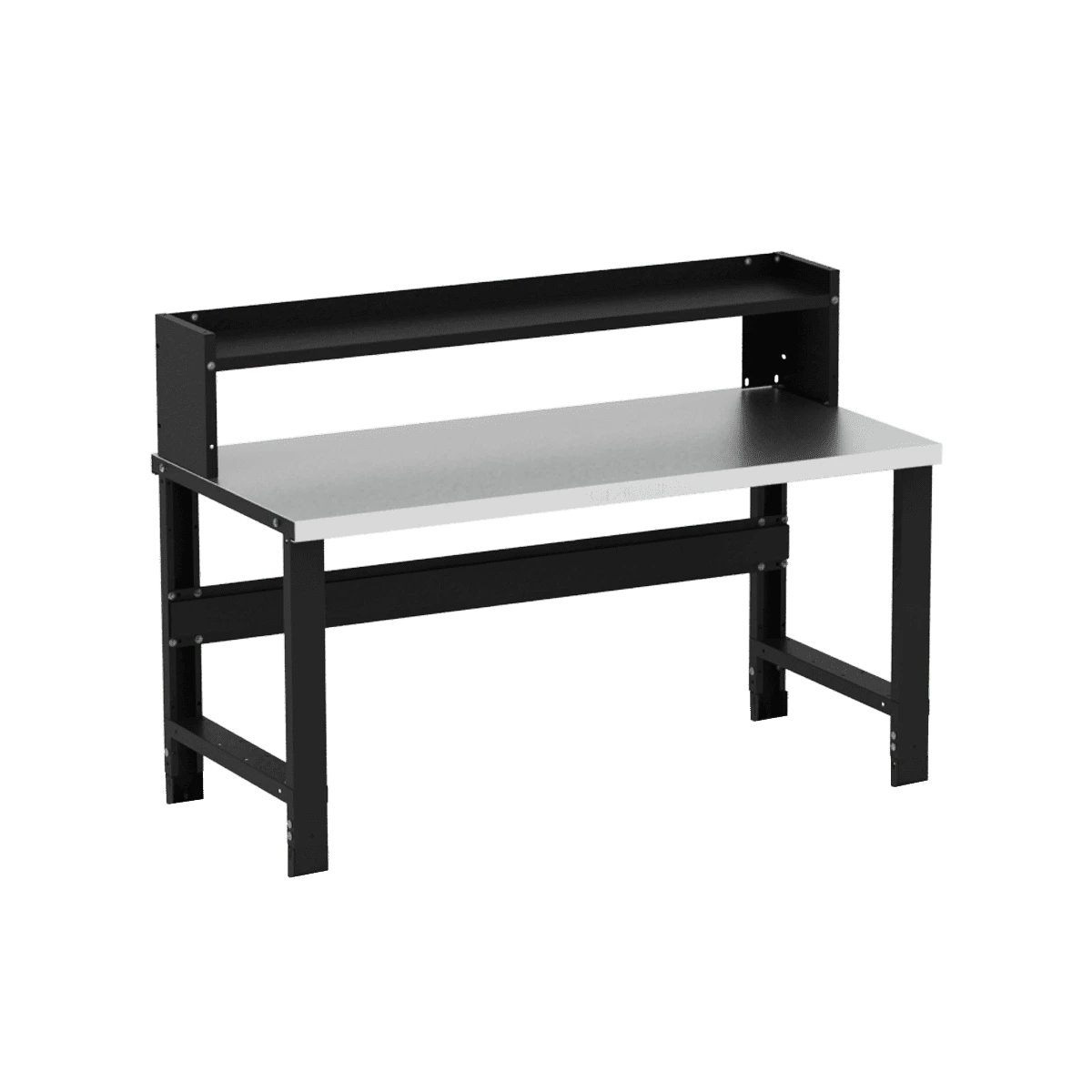 Borroughs Adjustable Height Steel Top Workbench with Ledge Shelf x