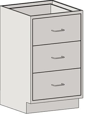 Eagle MHC Base Unit,3 Drawer Standing Ht
