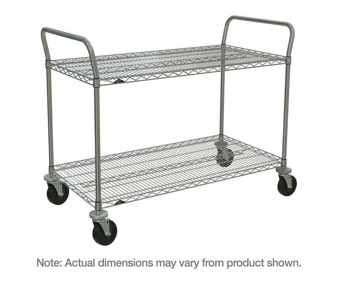 Metro 2SPN33ABR SP Series Utility Cart with 2 Brite Wire Shelves