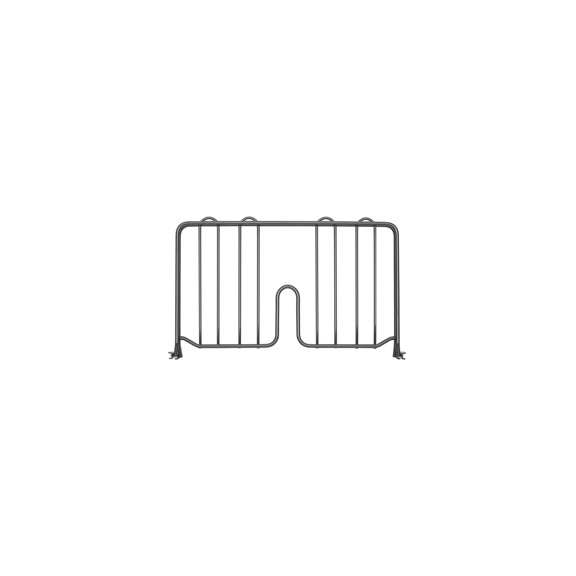 Metro Super Erecta 8" High Shelf Divider for Wire Shelves, Smoked Glass, 14"