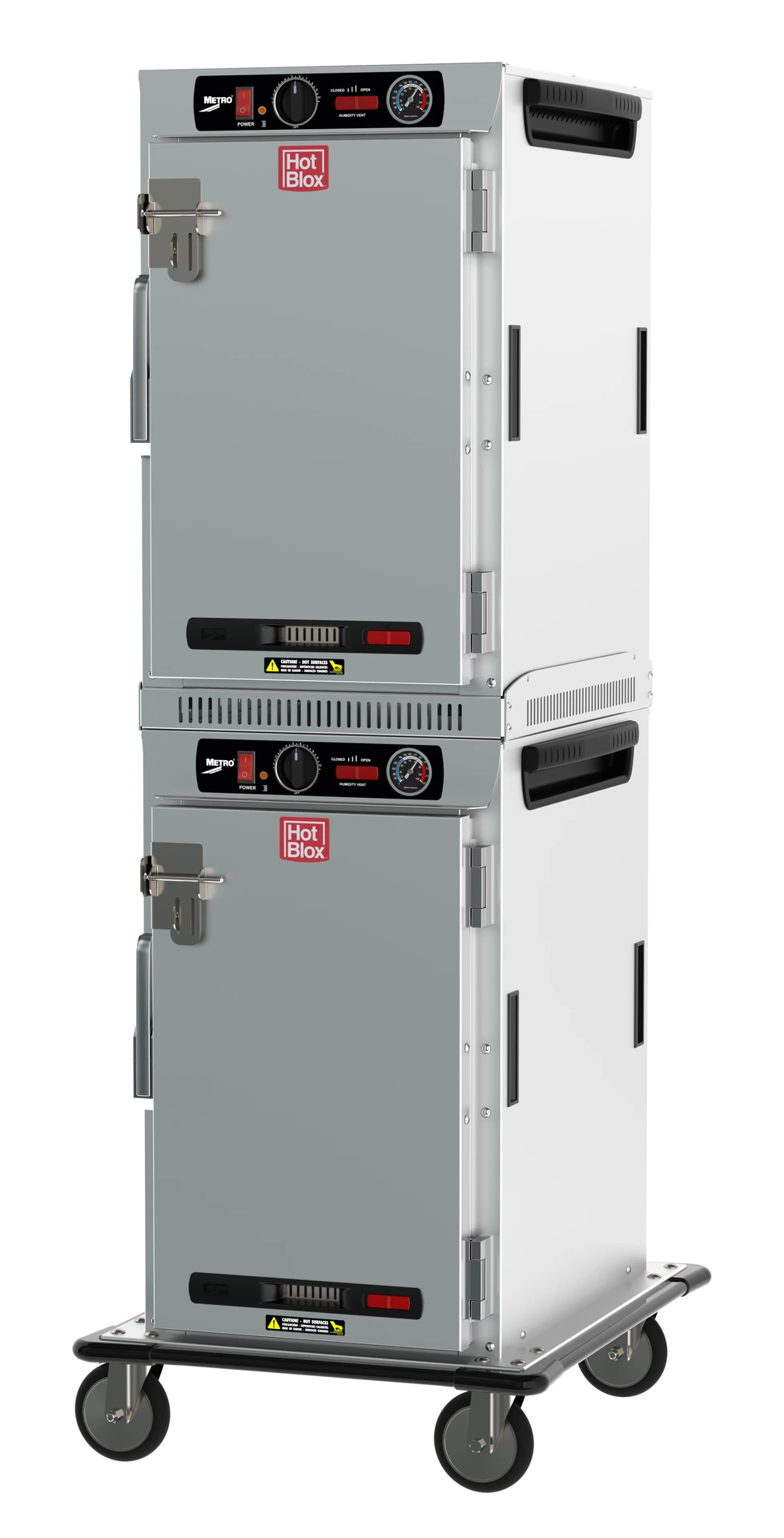 Metro HotBlox Narrow 16-Pan Insulated Dual-Cavity Dual-Cavity Transport Holding Cabinet and, (2X)