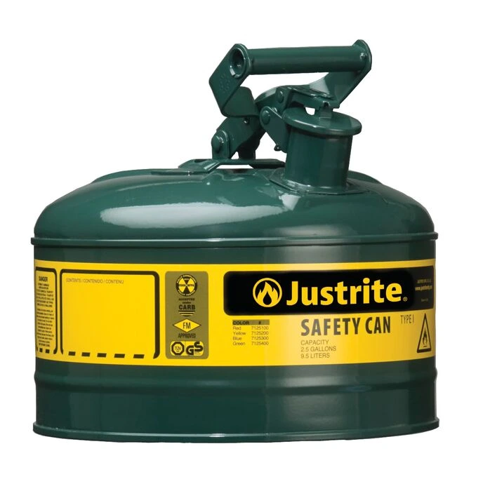 Justrite Can, Safety, Type 1, 1G Grn